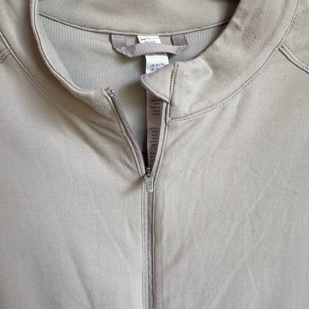 CRZ YOGA Quarter Zip Pullover Womens XL Sage Green Ribbed Thumbhole Activewear - Picture 5 of 10